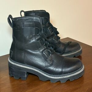 Sorel Joan Now Leather Combat Boots